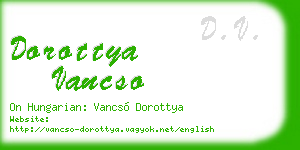dorottya vancso business card