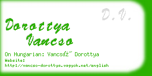 dorottya vancso business card